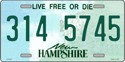 NH license plate 3145745