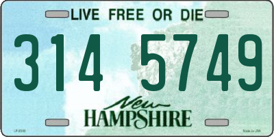 NH license plate 3145749