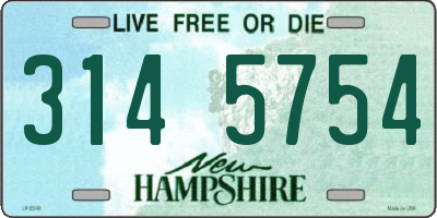 NH license plate 3145754