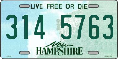 NH license plate 3145763