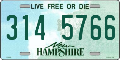 NH license plate 3145766