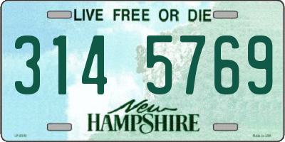 NH license plate 3145769