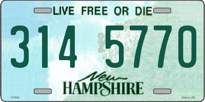 NH license plate 3145770