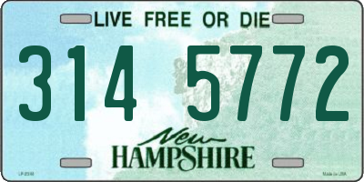 NH license plate 3145772
