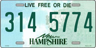 NH license plate 3145774