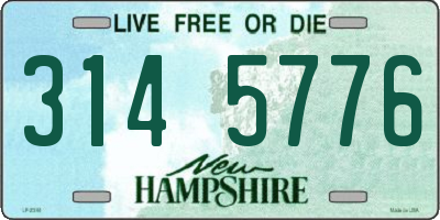 NH license plate 3145776