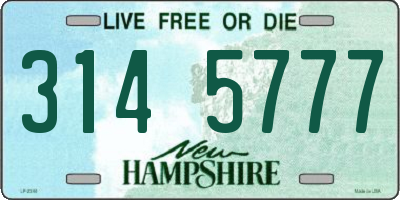 NH license plate 3145777