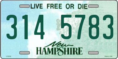 NH license plate 3145783