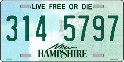 NH license plate 3145797
