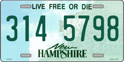 NH license plate 3145798