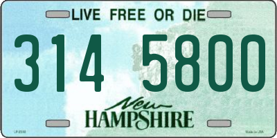NH license plate 3145800