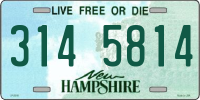 NH license plate 3145814