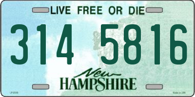 NH license plate 3145816