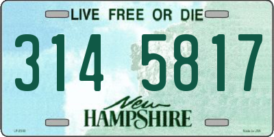 NH license plate 3145817