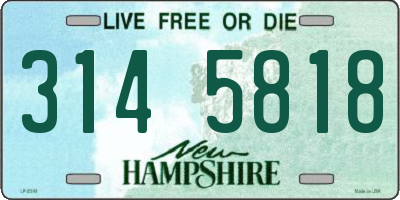 NH license plate 3145818