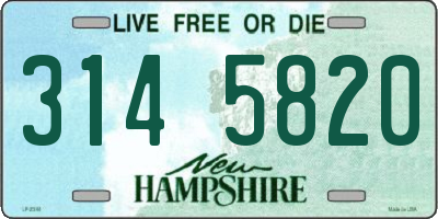 NH license plate 3145820
