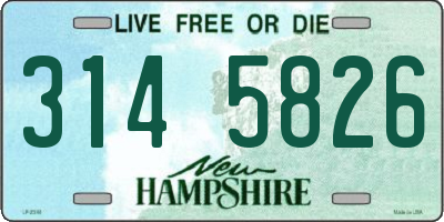 NH license plate 3145826