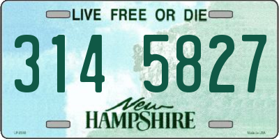 NH license plate 3145827