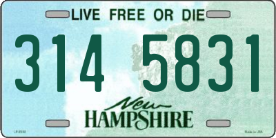 NH license plate 3145831