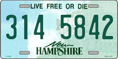 NH license plate 3145842