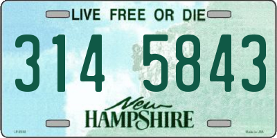 NH license plate 3145843
