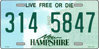 NH license plate 3145847