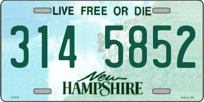 NH license plate 3145852