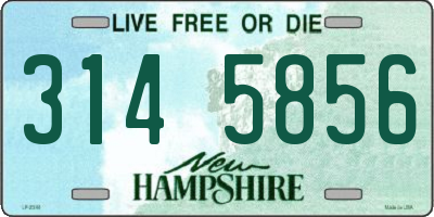 NH license plate 3145856