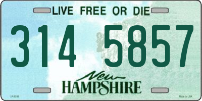 NH license plate 3145857