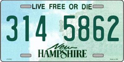 NH license plate 3145862