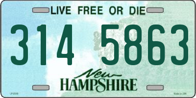 NH license plate 3145863