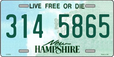 NH license plate 3145865
