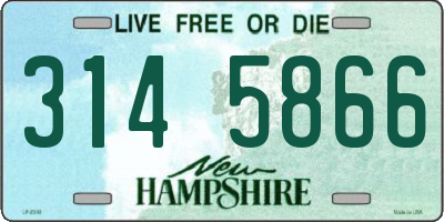 NH license plate 3145866