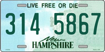NH license plate 3145867