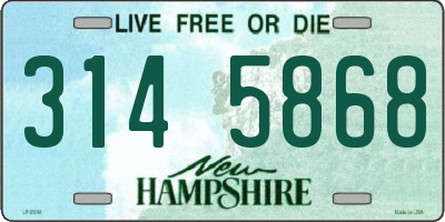 NH license plate 3145868