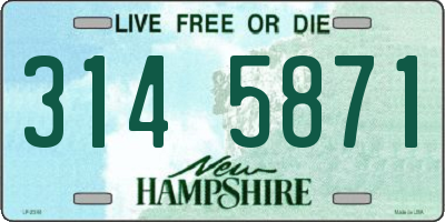 NH license plate 3145871