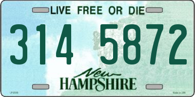 NH license plate 3145872