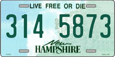 NH license plate 3145873