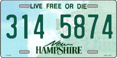 NH license plate 3145874