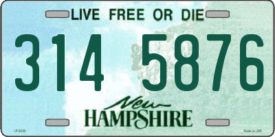 NH license plate 3145876