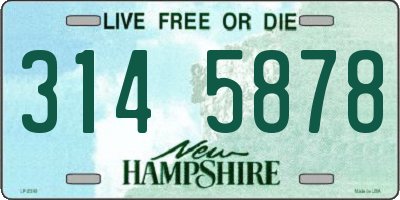 NH license plate 3145878