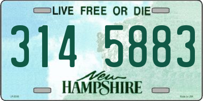 NH license plate 3145883