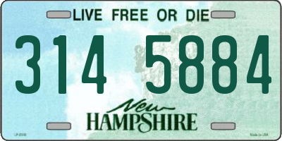 NH license plate 3145884