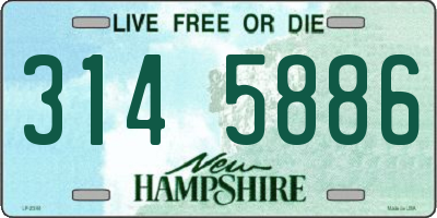NH license plate 3145886