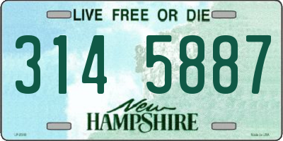 NH license plate 3145887