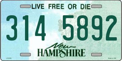 NH license plate 3145892