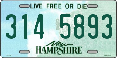 NH license plate 3145893