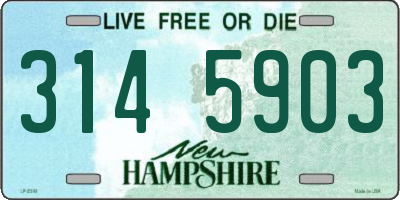 NH license plate 3145903