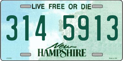 NH license plate 3145913