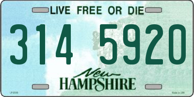 NH license plate 3145920